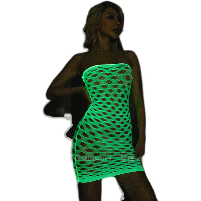 Bodystocking Fishnet - Lichtgevende Glow in The Dark Visnet