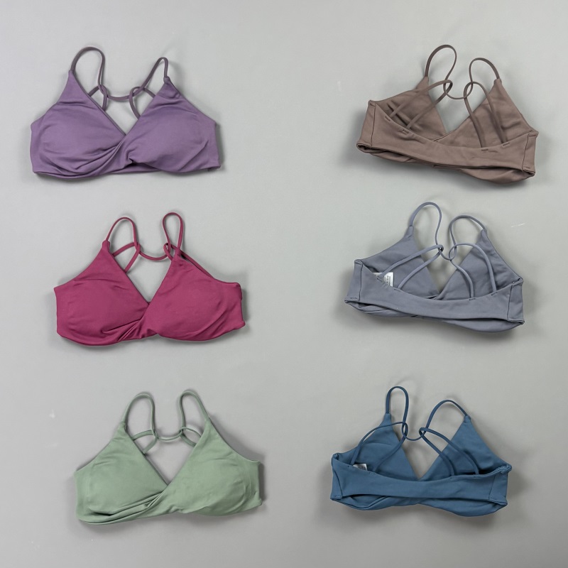Sports Bra High Impact - Sportbeha voor dames, V-hals, gedraaide voorkant,