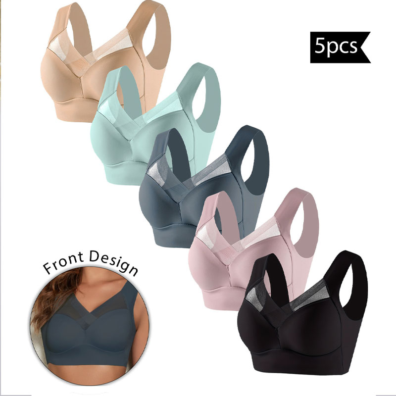 Bralette Wireless Soft - 5PCS Vrouwen Sportbeha's Volledige Cup Beha