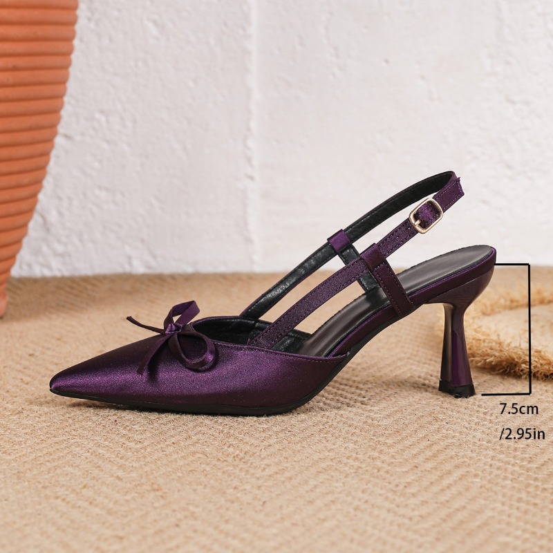 Elegante paarse satijnen pumps - Slip Dress Satin recensie en prijs