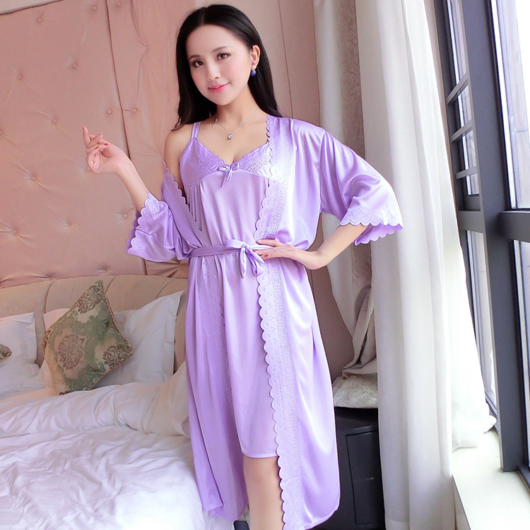 2 stks/set Vrouwen Nachtkledin - Robe Silk Women recensie en prijs