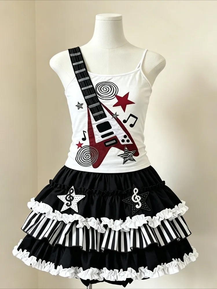 Retro 2000s Harajuku Tweedelig - Cami Top Lace recensie en prijs