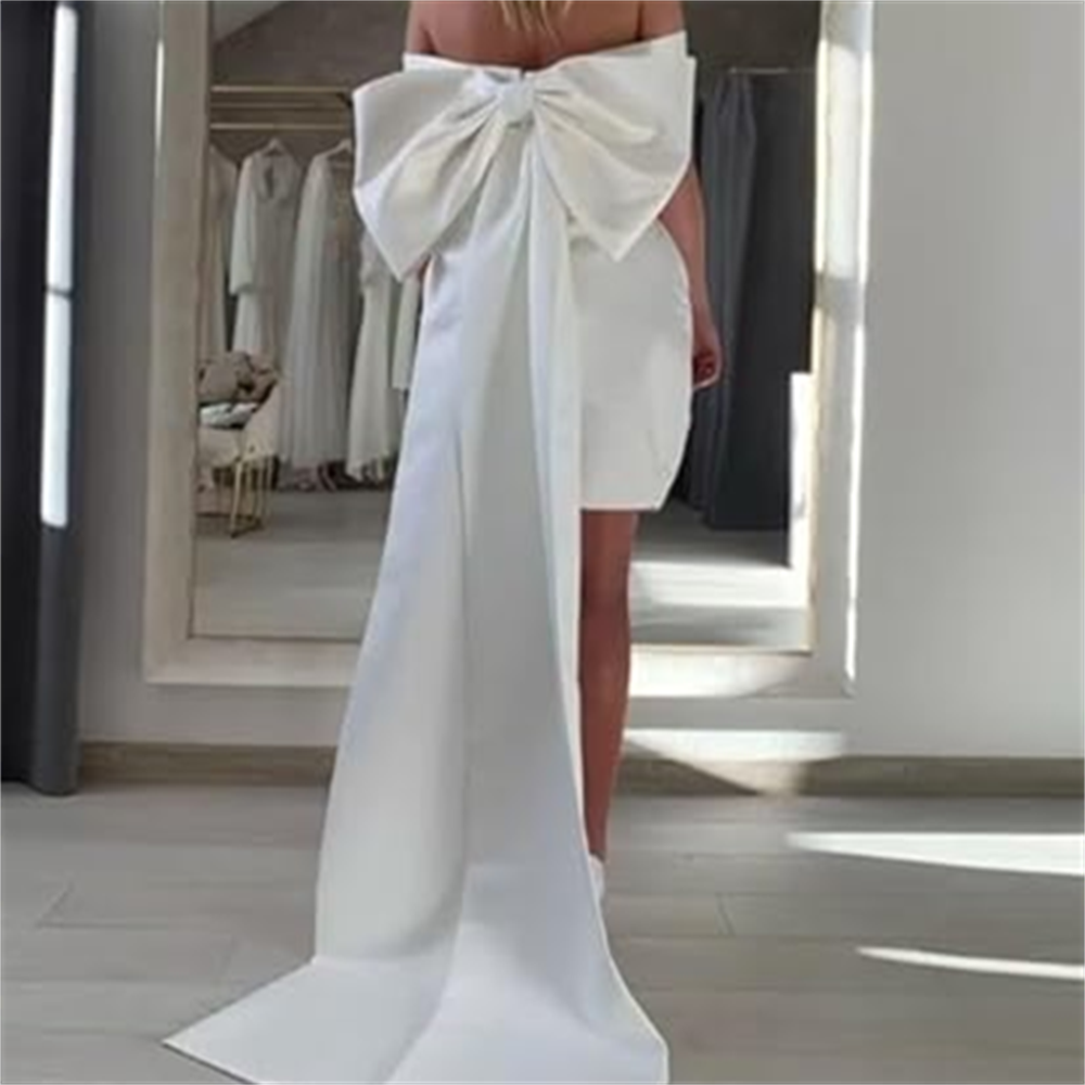 Liefde Elegante Grote Strik Vo - Robe Silk Women recensie en prijs